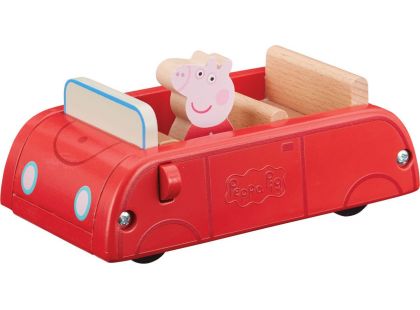 Peppa Pig dřevěné rodinné auto a figurka Peppa