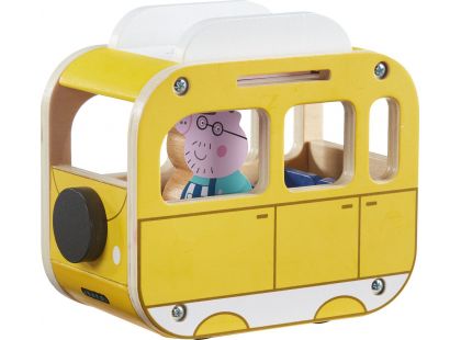 Peppa Pig dřevěný karavan a figurka Tatínek