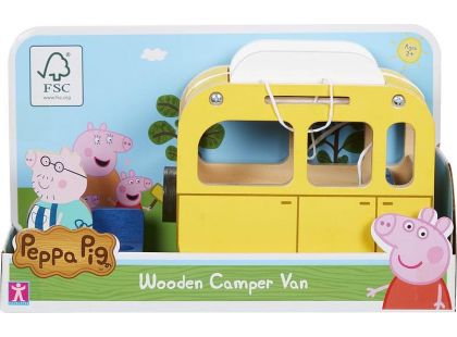 Peppa Pig dřevěný karavan a figurka Tatínek