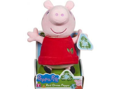 Peppa Pig plyšová Peppa červené šatičky 20 cm