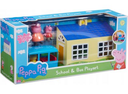 Peppa Pig škola a školní autobus hrací set