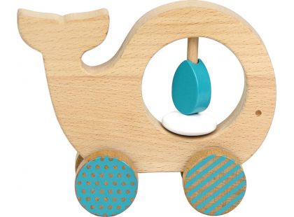 Petitcollage Dřevěná velryba na kolečkách