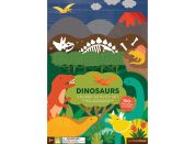 Petitcollage Znovu použitelné samolepky se scénou Dinosauři