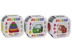 Pexeso společenská hra 3 ks Abeceda, Zvířátka, Pro děti