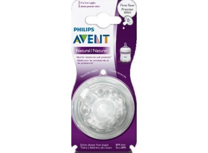 Philips Avent Dudlík Natural 1 otvor mini, 2ks