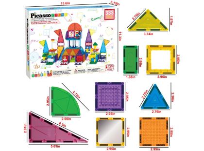 PICASSO STAVEBNICE 333ks stavební bloky set