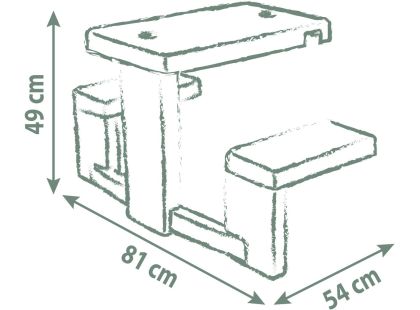 Smoby Piknikový stoleček Life s lavicemi k domečku