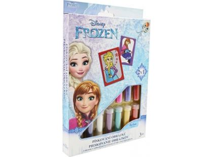 Pískování obrázků 2 v 1 Ledové království Anna a Elsa v rámečku