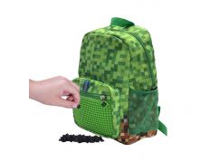 Pixie Crew dětský batoh Adventure zelená kostka