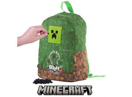 Pixie Crew Minecraft dětský batoh zeleno-hnědý