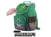 Pixie Crew Minecraft školní aktovka s malým panelem zeleno-hnědá