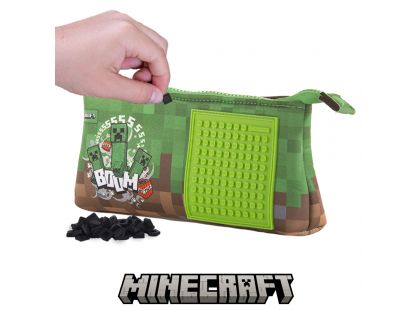 Pixie Crew Minecraft velké pouzdro zeleno-hnědé