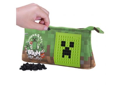 Pixie Crew Minecraft velké pouzdro zeleno-hnědé