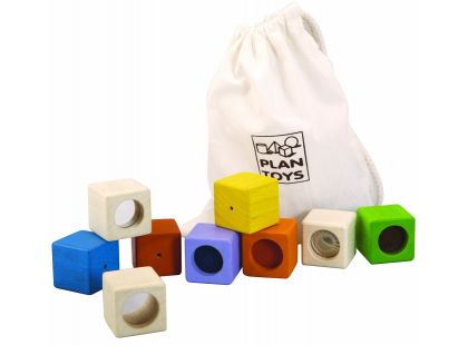 Plan Toys Smyslové kostky 9ks