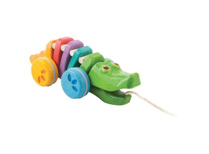 Plan Toys Tahací krokodýl duhový