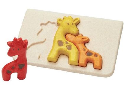 PlanToys Puzzle Žirafy 4 dílky