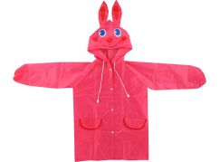 Pláštěnka dětská králík velikost 110 - 120 cm růžová