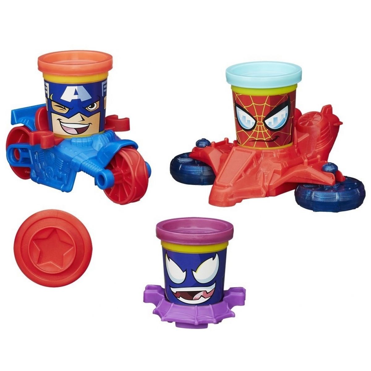 Play-Doh Avengers Kelímky ve tvaru hrdinů s vozidly