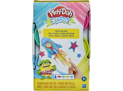 Play-Doh Elastix zeleno-modro-žluto-růžová