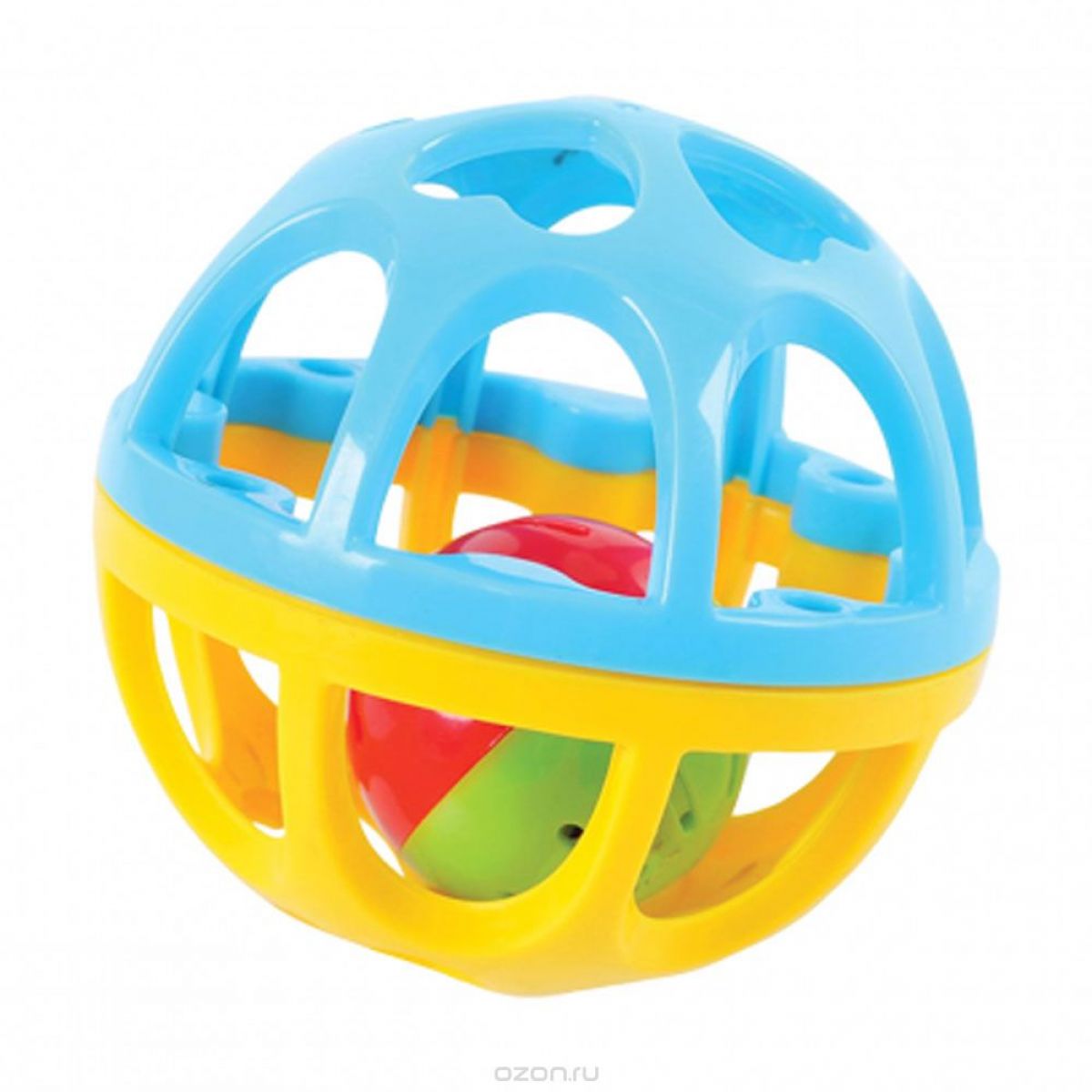 Playgo Chrastící míček - Modro-žlutá
