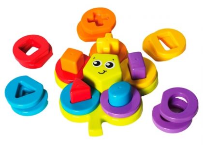 Playgro Skládací puzzle květina s tvary