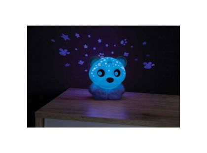 Playgro Usínací lampička medvídek s projektorem - zelená