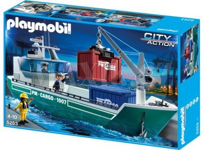 Playmobil 5253 Nákladní loď s jeřábem