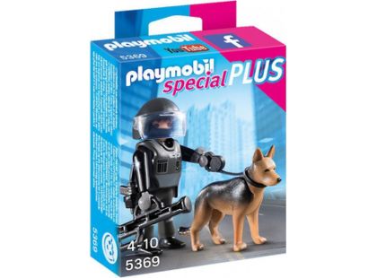Playmobil 5369 Policejní těžkooděnec se psem