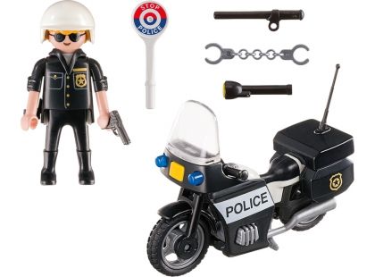 Playmobil 5648 Přenosný box - Policista s motorkou