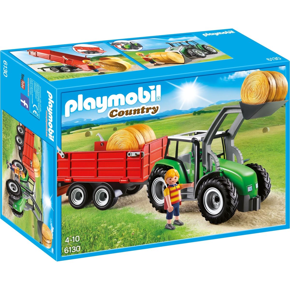 Playmobil 6130 Velký traktor s přívěsem