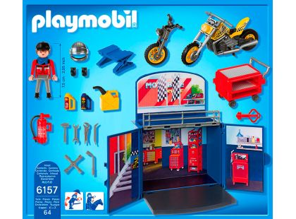 Playmobil 6157 Zavírací box - Motorkářská dílna