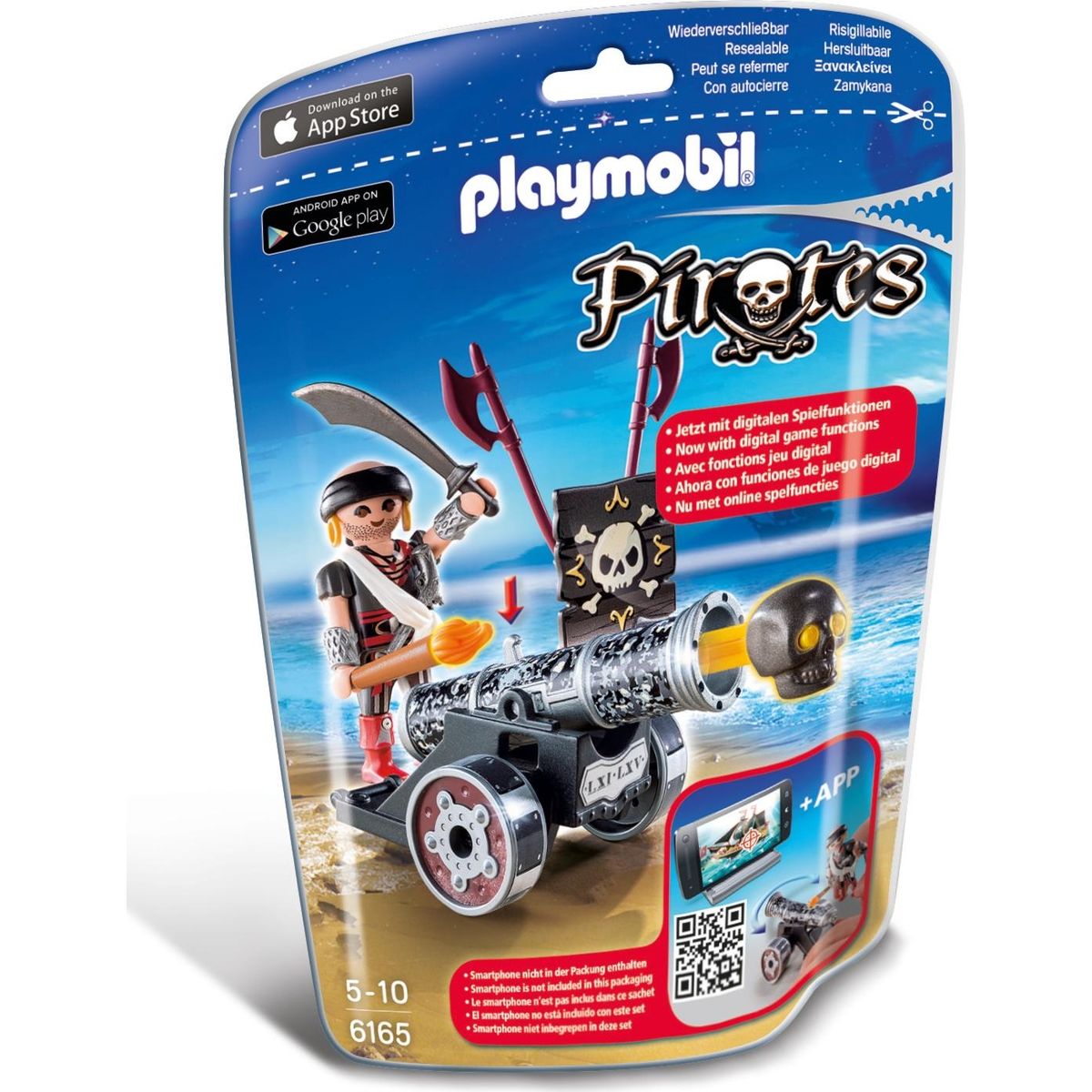 Playmobil 6165 Pirát s interaktivním černým kanónem