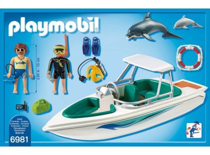 Playmobil 6981 Sportovní člun s potapěčem a delfíny