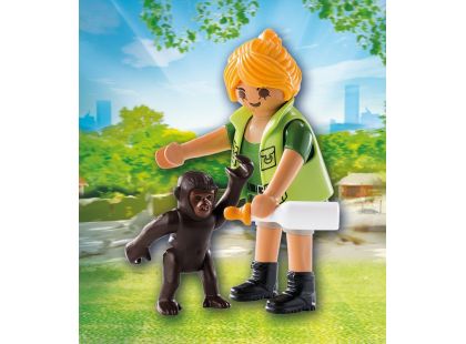 Playmobil 9074 Ošetřovatelka s gorilím mládětem