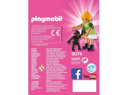 Playmobil 9074 Ošetřovatelka s gorilím mládětem
