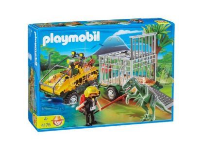 Playmobil Deinonychus a obojživelný vůz