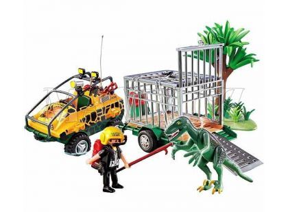 Playmobil Deinonychus a obojživelný vůz