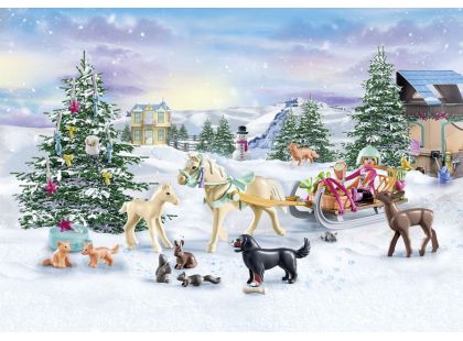 PLAYMOBIL® 71345 Adventní kalendář Koně Vánoční jízda na saních