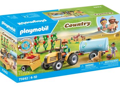 PLAYMOBIL® 71442 Traktor s přívěsem a nádrží na vodu