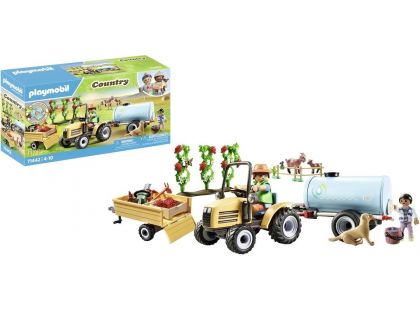 PLAYMOBIL® 71442 Traktor s přívěsem a nádrží na vodu