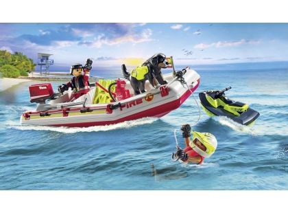 PLAYMOBIL® 71464 Hasičský člun s vodním skútrem