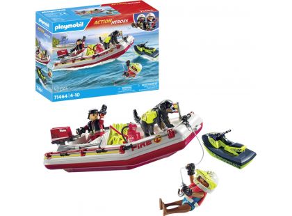 PLAYMOBIL® 71464 Hasičský člun s vodním skútrem