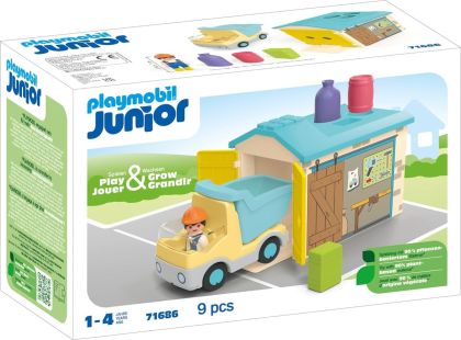 PLAYMOBIL® 71686 Junior Vyklápěcí auto s garáží