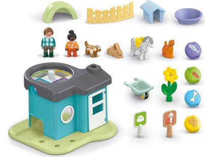 PLAYMOBIL® 71690 1.2.3: Ustájení zvířat s dávkovačem krmiva