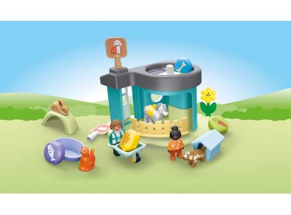 PLAYMOBIL® 71690 1.2.3: Ustájení zvířat s dávkovačem krmiva