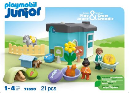 PLAYMOBIL® 71690 1.2.3: Ustájení zvířat s dávkovačem krmiva