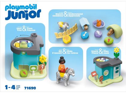 PLAYMOBIL® 71690 1.2.3: Ustájení zvířat s dávkovačem krmiva