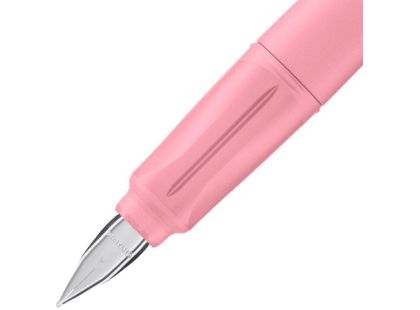 Plnicí pero s hrotem M STABILO EASYbuddy Pastel růžová 1 ks vč. bombičky s modrým zmizíkovatelným inkoustem