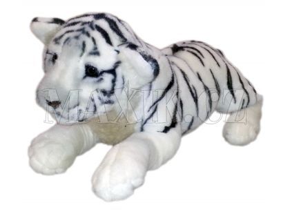 Plyšový tygr bílý 48cm