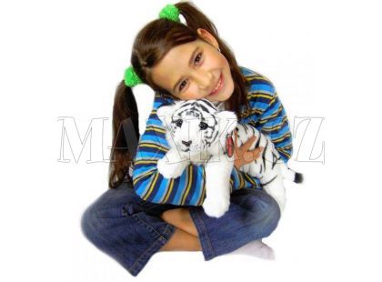 Plyšový tygr bílý 48cm